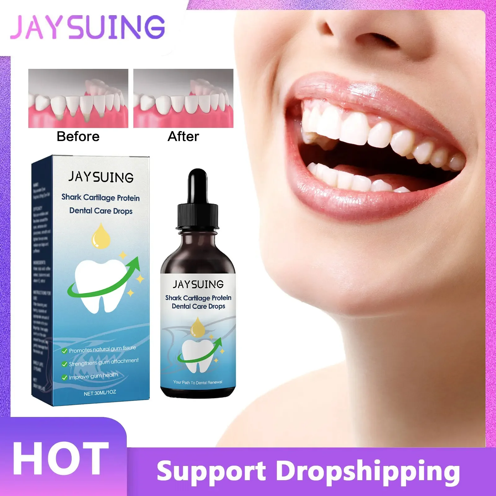 Gum Repair Drops Clean Teeth Whitening Remove Teeth Macular Soothe Quickly Gum Regrowth Liquid Natural Oral Care Serum Drops
Gum Repair Drops Clean Teeth Whitening Remove Teeth Macular Soothe Quickly Gum Regrowth Liquid Natural Oral Care Serum Drops