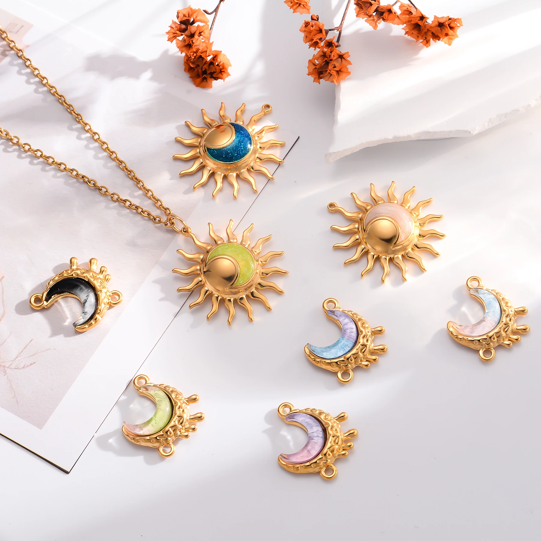 10Pcs/lot Wholesale Gold Color Stainless Steel Heart Moon Charms Pendant for Making Fashion Necklace Earrings Findings Accessory
10Pcs/lot Wholesale Gold Color Stainless Steel Heart Moon Charms Pendant for Making Fashion Necklace Earrings Findings Accessory