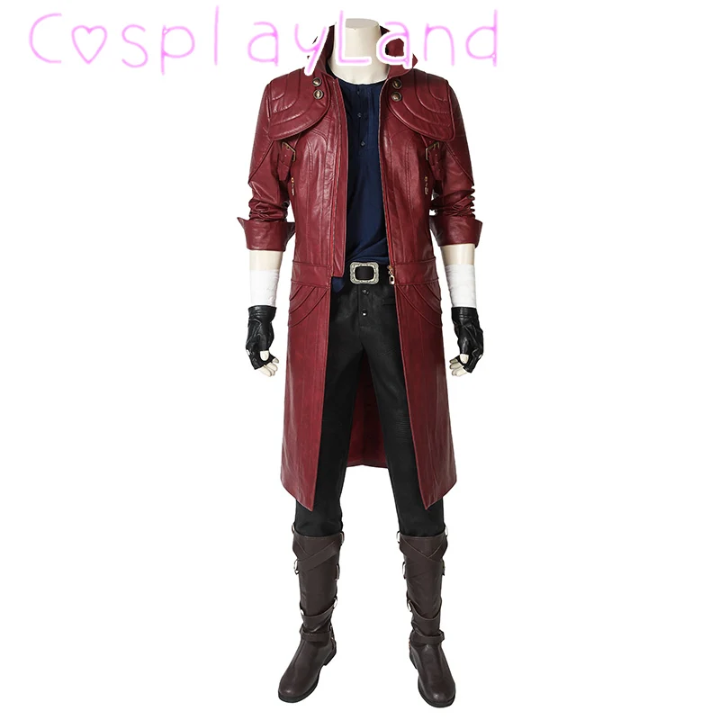 Game DMC 5 Dante Cosplay Costume Men Halloween Cosplay Outfits Deluxe Battle Suit Leather Jacket Pants Full Set Hand Made
Game DMC 5 Dante Cosplay Costume Men Halloween Cosplay Outfits Deluxe Battle Suit Leather Jacket Pants Full Set Hand Made