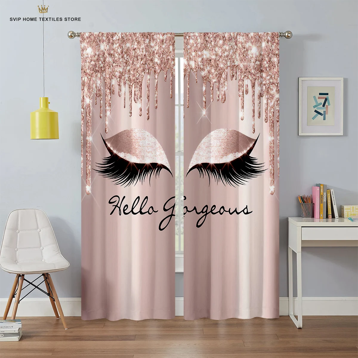 Pink Blue Yellow Eyelash Eyes Thin Shading Curtain for Living Room 2Pieces Kids Bedroom Children Windows Bathroom Decor
Pink Blue Yellow Eyelash Eyes Thin Shading Curtain for Living Room 2Pieces Kids Bedroom Children Windows Bathroom Decor