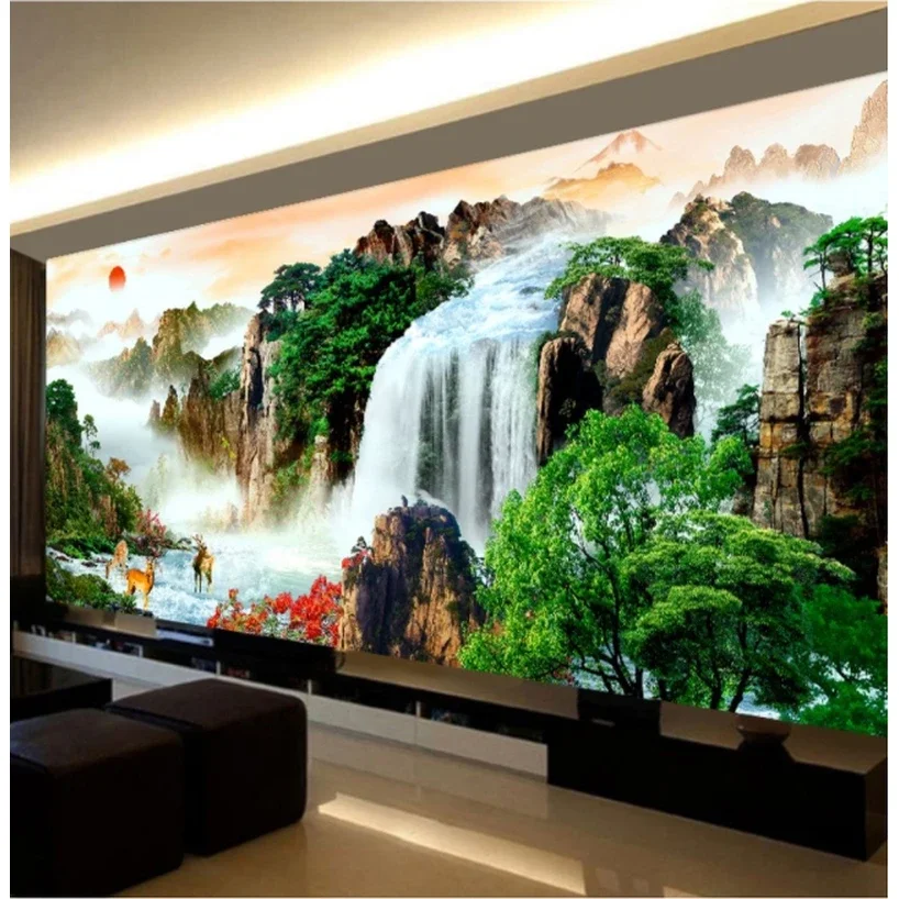 DIY full Diamond Embroidery,Round Diamond flowing water landscapes Living room decoration rhinestone beads Diamond painting
DIY full Diamond Embroidery,Round Diamond flowing water landscapes Living room decoration rhinestone beads Diamond painting