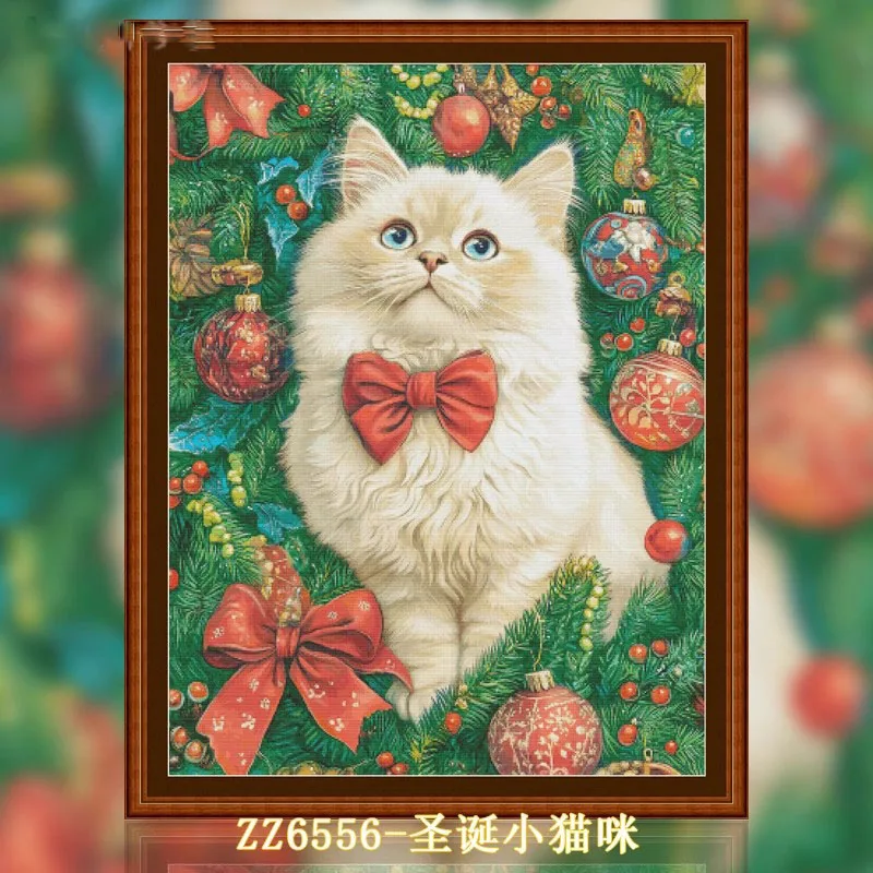 Christmas Cat 14CT 16CT Printed On Canvas Cross Stitch DIY Set Chinese Pattern Kit Home Needlework Embroidery 115 Colors
Christmas Cat 14CT 16CT Printed On Canvas Cross Stitch DIY Set Chinese Pattern Kit Home Needlework Embroidery 115 Colors