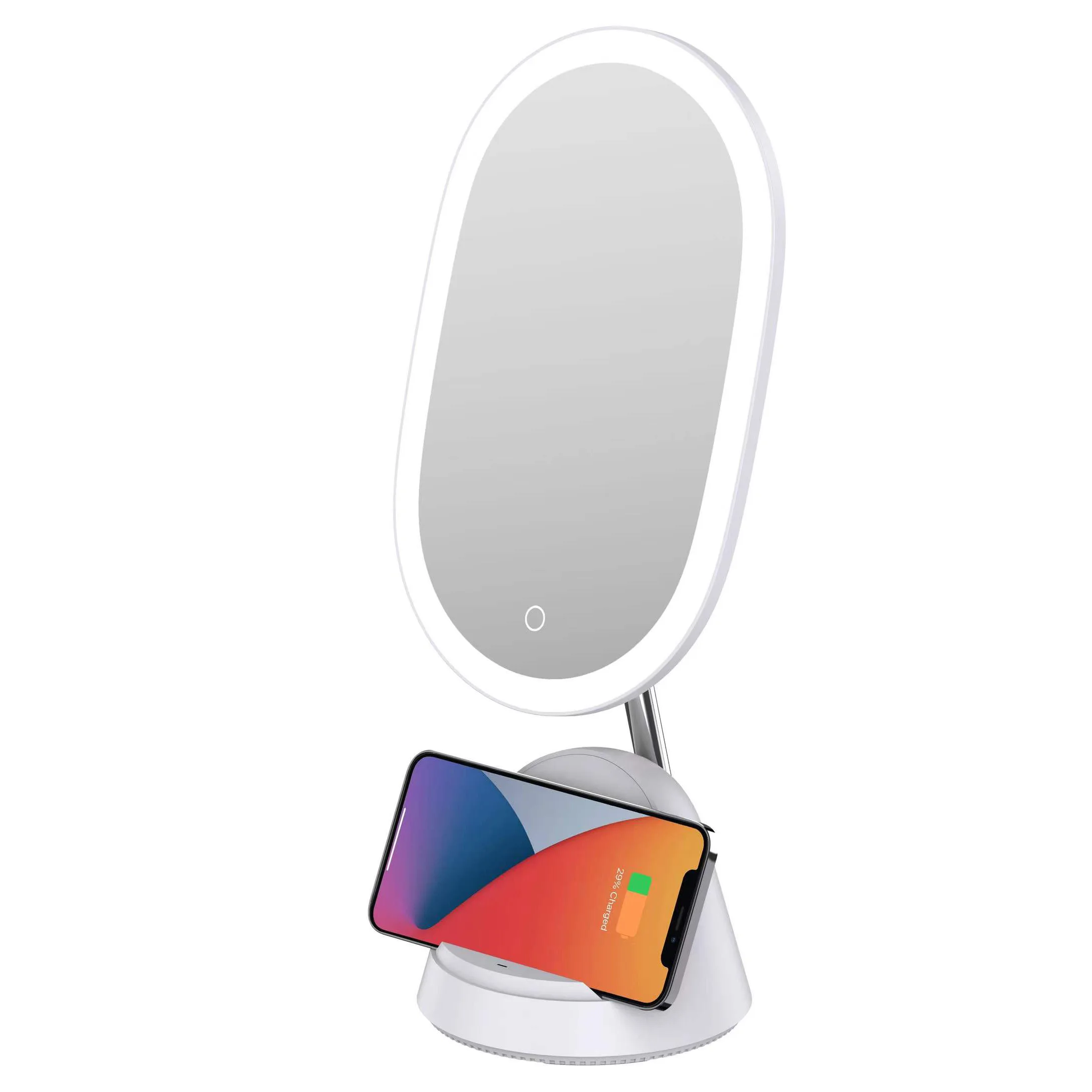 Desktop Led Smart Girls Adjustable 3 Brightness Makeup Mirror with Wireless Charger
Desktop Led Smart Girls Adjustable 3 Brightness Makeup Mirror with Wireless Charger