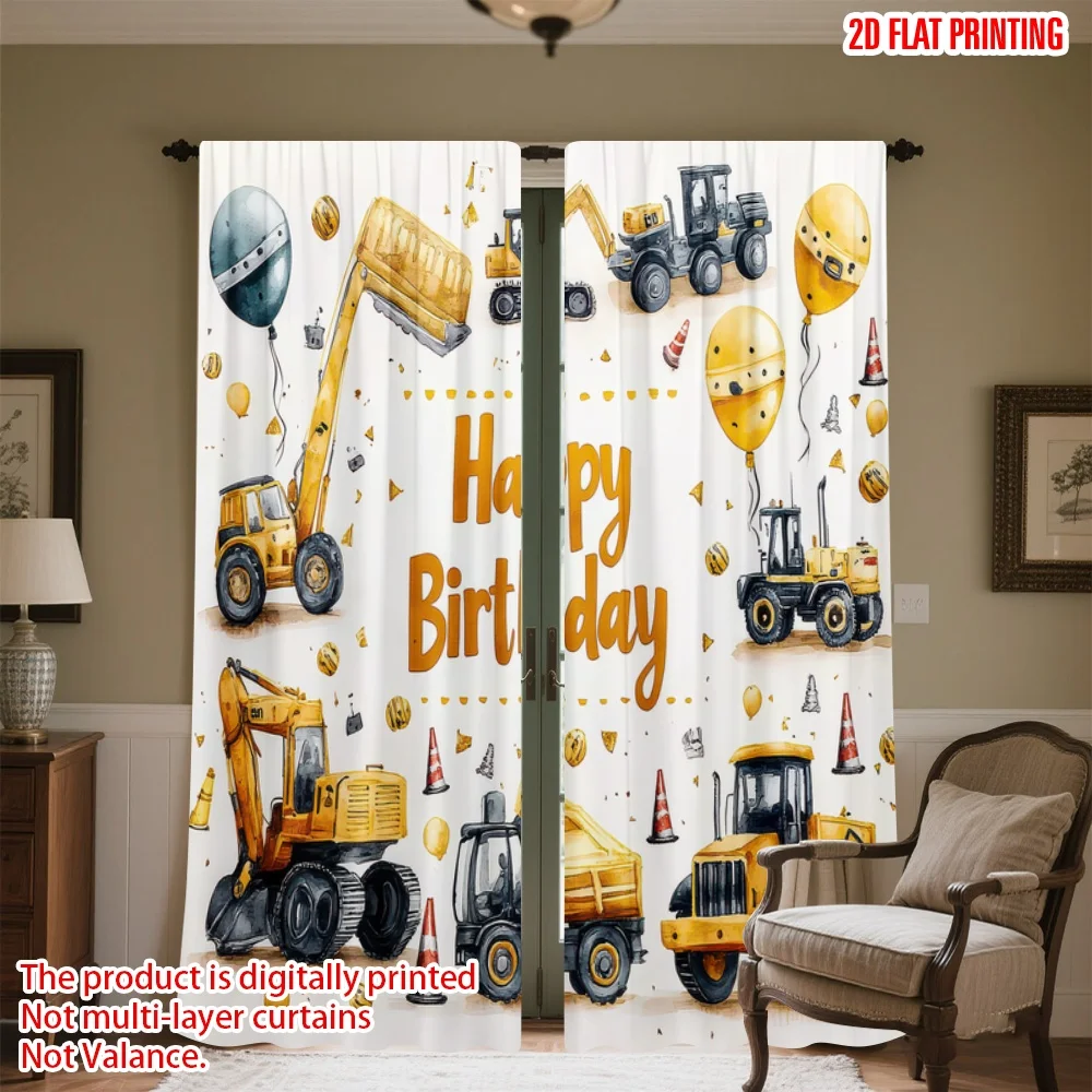 2D flat printing 2pcs Curtain Birthday Construction Vehicles Digital Printed Polyester Drapes Party Decorations for Parties and
2D flat printing 2pcs Curtain Birthday Construction Vehicles Digital Printed Polyester Drapes Party Decorations for Parties and