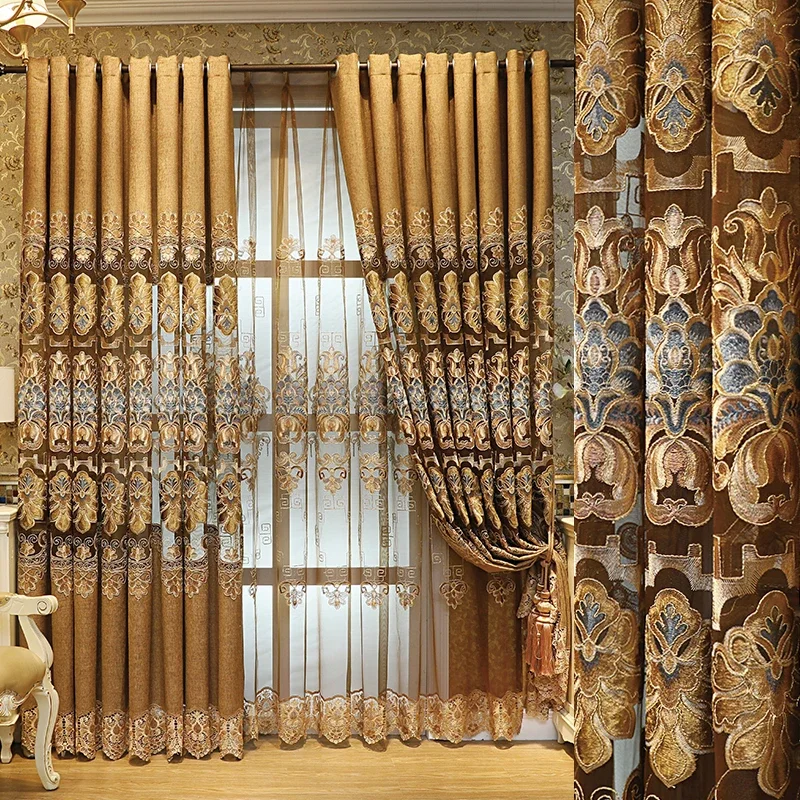 European Style Luxury Villa Balcony High-end Chenille Hollow Embroidery Curtains for Living Dining Room Bedroom Windows Door
European Style Luxury Villa Balcony High-end Chenille Hollow Embroidery Curtains for Living Dining Room Bedroom Windows Door