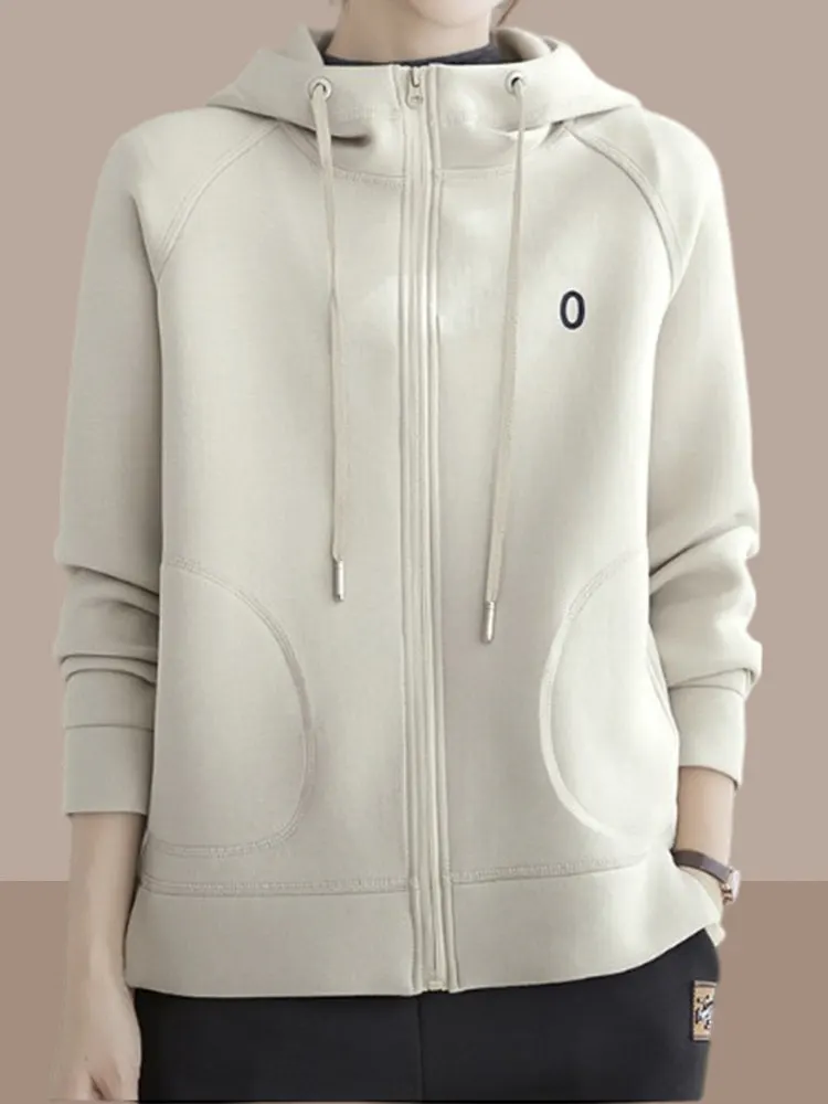 Laid-ba Sle Women's White Hoodie Jaet Spring 2026 Loose Casual Long Sve Zipper Top Cotton Polyester Blend Warmth
Laid-ba Sle Women's White Hoodie Jaet Spring 2026 Loose Casual Long Sve Zipper Top Cotton Polyester Blend Warmth