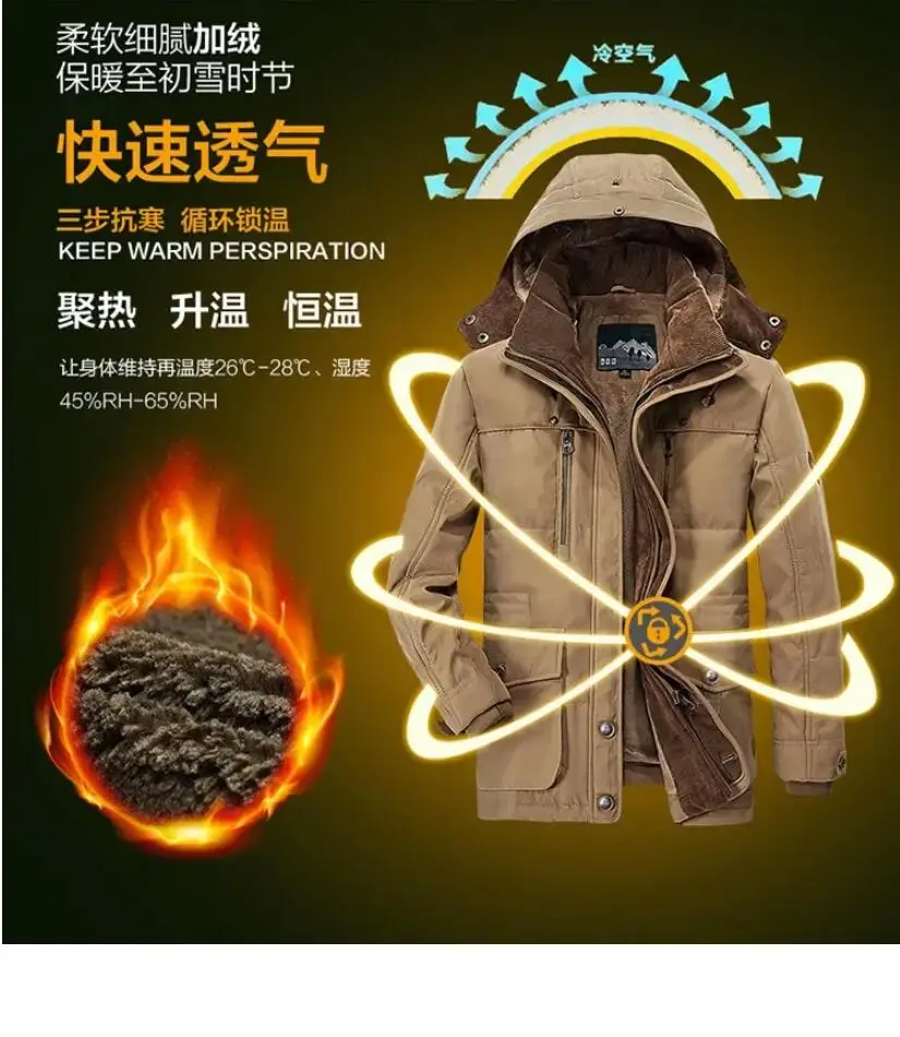 Male Casual High Quality Long Winter Coats Men's Jacket Warm Hooded Thick Jacket Coat Cargo Overcoat Thermal Winter Parka Men
Male Casual High Quality Long Winter Coats Men's Jacket Warm Hooded Thick Jacket Coat Cargo Overcoat Thermal Winter Parka Men