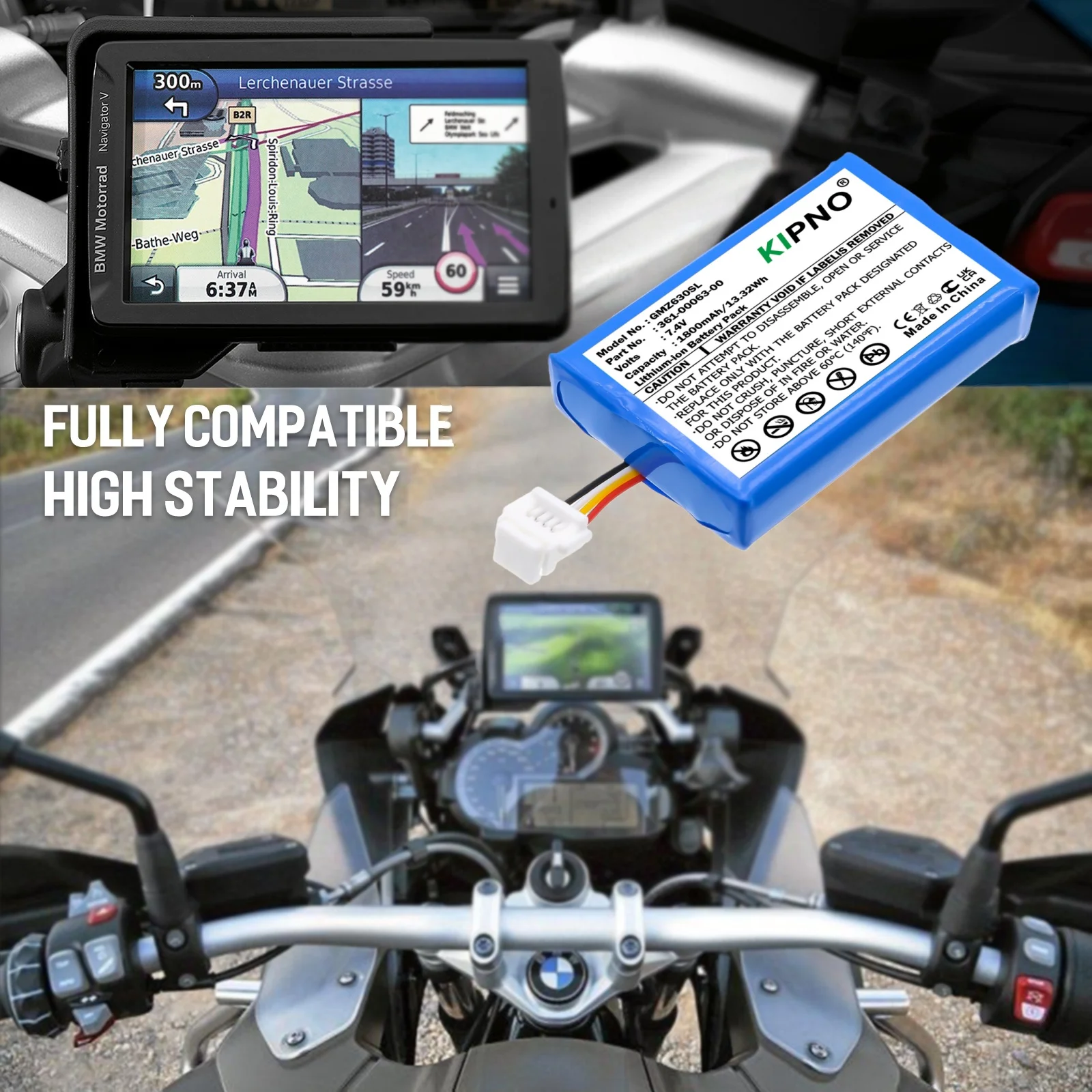 KIPNO 1800mAh 3.7V GPS Navigator Battery Compatible with BMW Motorrad Navigator VI 361-00063-00 361-00063-04 Garmin Zumo
KIPNO 1800mAh 3.7V GPS Navigator Battery Compatible with BMW Motorrad Navigator VI 361-00063-00 361-00063-04 Garmin Zumo