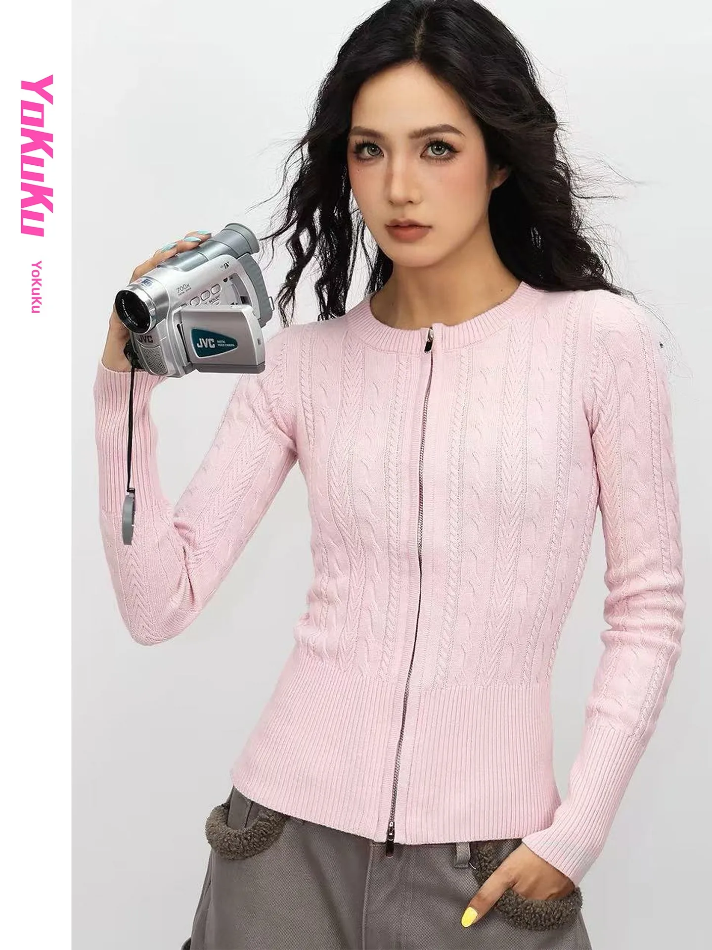 Slim Fit American Retro Knitted Cardigan Women's Fashion Spring Ballet Monologue Open Front Long Sleeve Zipper round Neck Top
Slim Fit American Retro Knitted Cardigan Women's Fashion Spring Ballet Monologue Open Front Long Sleeve Zipper round Neck Top