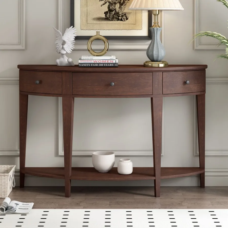 UStyle Modern Curved Console Table Sofa Table with 3 drawers and 1 Shelf for Hallway Entryway Living Room
UStyle Modern Curved Console Table Sofa Table with 3 drawers and 1 Shelf for Hallway Entryway Living Room
