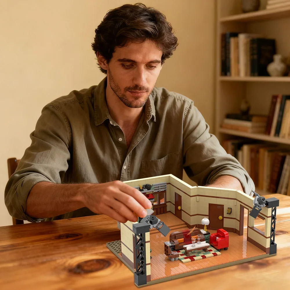 MOC How I Met Your Mother Ted's Apartment Building Blocks Set MacLaren's Pub Diorama for Adult Fans and Collectors Toy
MOC How I Met Your Mother Ted's Apartment Building Blocks Set MacLaren's Pub Diorama for Adult Fans and Collectors Toy