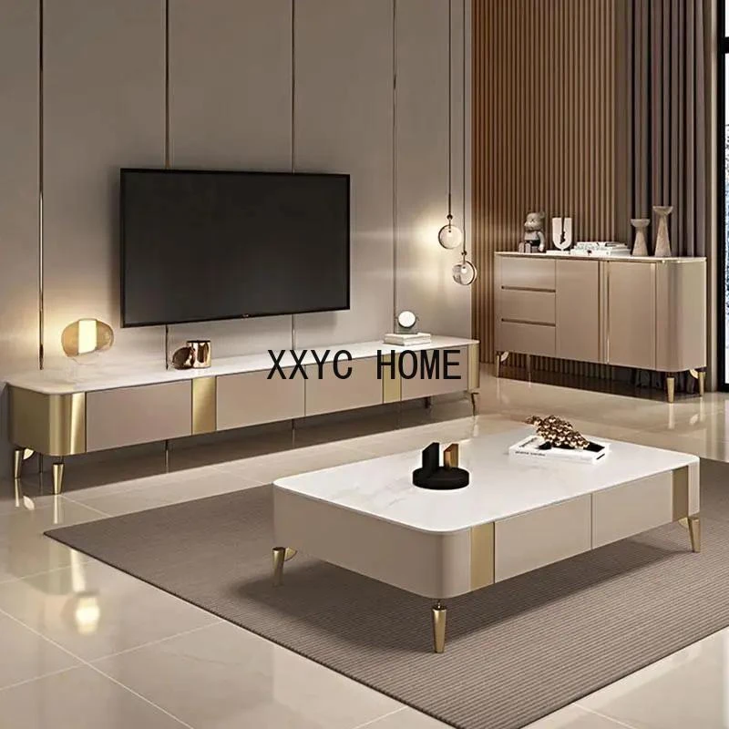 Light Luxury Rock Panels Coffee Table In White Living Room Furniture Solid Wood Drawers Sideboard Coffee Tables TV Cabinet Set
Light Luxury Rock Panels Coffee Table In White Living Room Furniture Solid Wood Drawers Sideboard Coffee Tables TV Cabinet Set