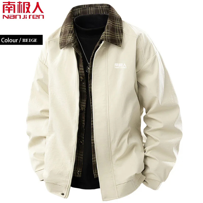 Nanjiren New Men's Fake-Two Piece Jacket Spring Fashion Plaid Patchwork Zipper Coat Casual Turn-Down Collar Outdoor Daily Jacke
Nanjiren New Men's Fake-Two Piece Jacket Spring Fashion Plaid Patchwork Zipper Coat Casual Turn-Down Collar Outdoor Daily Jacke