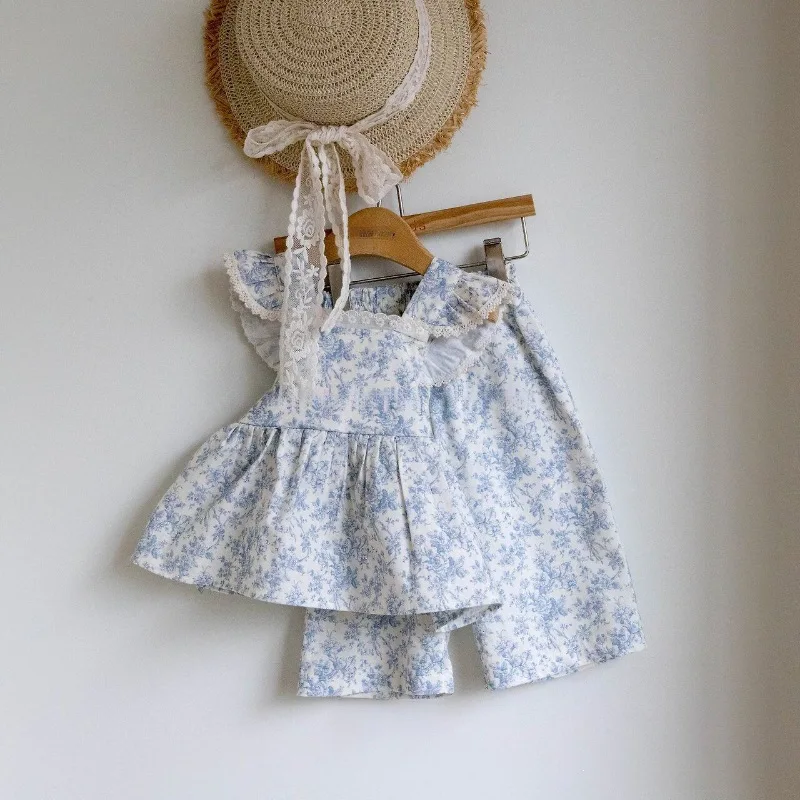 2026 Summer New Children Sleeveless Clothes Set Cotton Girls Sweet Lace Floral Tops + Pants 2pcs Suit Cotton Toddler Outfits
2026 Summer New Children Sleeveless Clothes Set Cotton Girls Sweet Lace Floral Tops + Pants 2pcs Suit Cotton Toddler Outfits