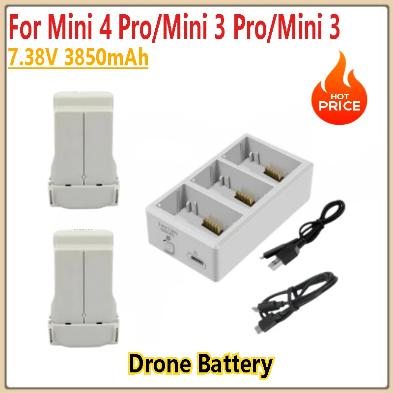 Plus Capacity 3850mAh 7.38V Drone Battery for Mini 3/mini 3Pro/ 4 Pro Intelligent Flight /3-Bay Charging Manager High Quality
Plus Capacity 3850mAh 7.38V Drone Battery for Mini 3/mini 3Pro/ 4 Pro Intelligent Flight /3-Bay Charging Manager High Quality