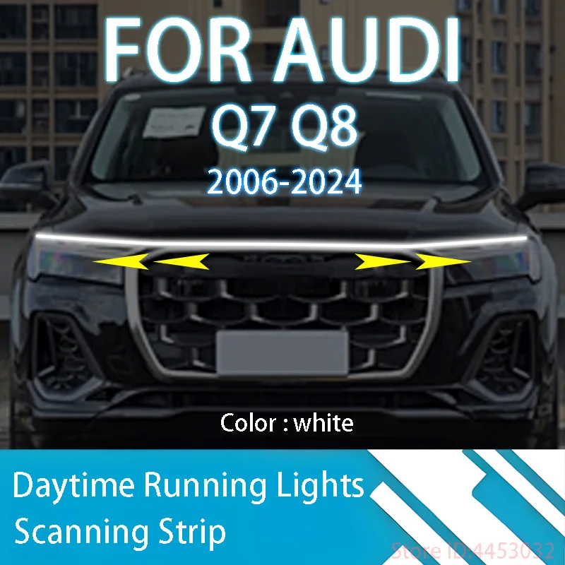 ДЛЯ AUDI Q7 Q8 2006-2024 Новое обновление светодиодных дневных ходовых огней, сканирование запуска капота автомобиля, направляющая DRL, декоративная лампа окружающего света 12 В
ДЛЯ AUDI Q7 Q8 2006-2024 Новое обновление светодиодных дневных ходовых огней, сканирование запуска капота автомобиля, направляющая DRL, декоративная лампа окружающего света 12 В