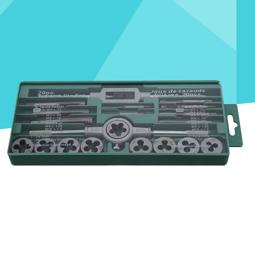20 in 1 Metric Die Set Bearing Steel Thread Cutting Tool Hand Tapping Die Wrench Set for Efficient Thread Processing
20 in 1 Metric Die Set Bearing Steel Thread Cutting Tool Hand Tapping Die Wrench Set for Efficient Thread Processing