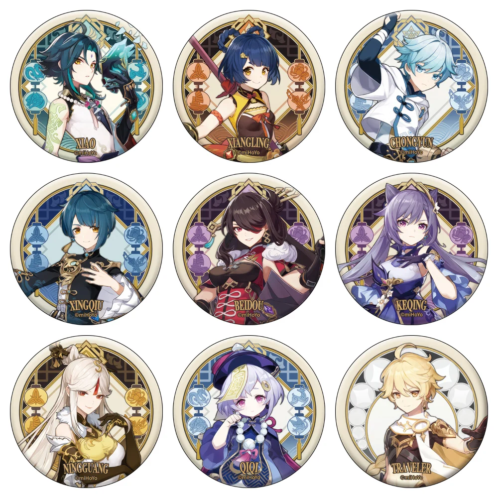 58mm Game Genshin Impact Round Alloy Brooches Xiao Xiangling Chongyun Cartoon Figure Badges Enamel Pins Backpack Ornaments Gifts
58mm Game Genshin Impact Round Alloy Brooches Xiao Xiangling Chongyun Cartoon Figure Badges Enamel Pins Backpack Ornaments Gifts