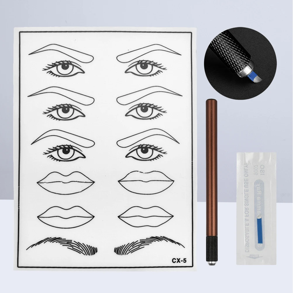 Microblading Pen Set Eyebrow Practice Skin Eyebrow Blades Manual Embroidery Tattooing Kit Set Practice Skin Kit 
Microblading Pen Set Eyebrow Practice Skin Eyebrow Blades Manual Embroidery Tattooing Kit Set Practice Skin Kit