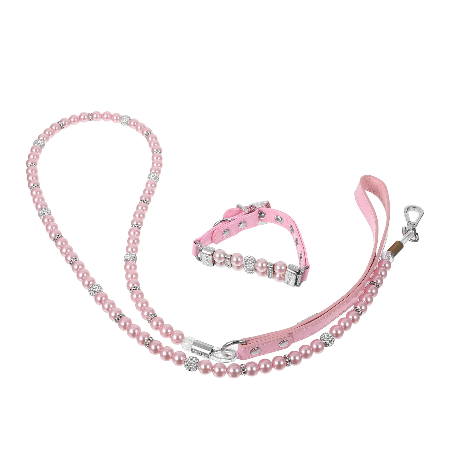 1Set Pet Collar Leash Set Adjustable Puppy Collar with Pearl Detail Dog Walking Traction Rope for Small Dogs Fashionable Outdoor
1Set Pet Collar Leash Set Adjustable Puppy Collar with Pearl Detail Dog Walking Traction Rope for Small Dogs Fashionable Outdoor