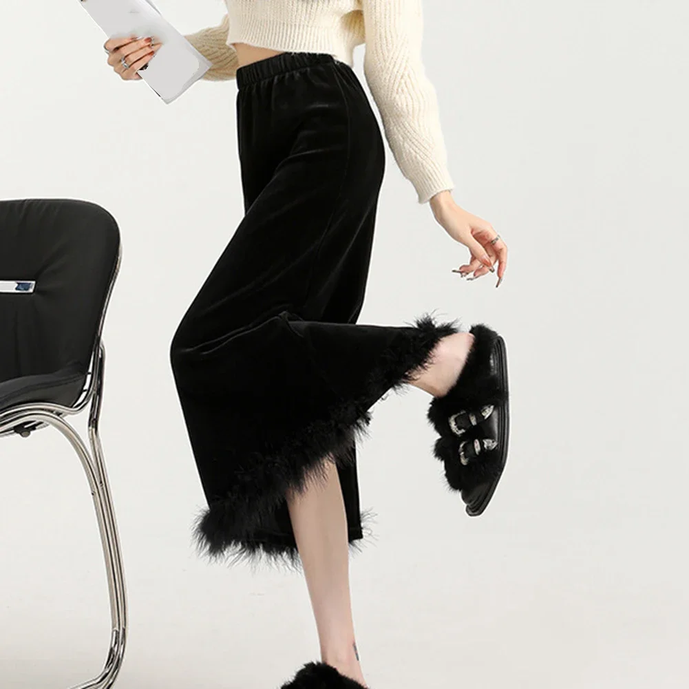 Club Wear Daily Fashion Feather Velvet Skirt Elegant Slit Skirt Casual Vacation Wear For Women Holiday Attire Black
Club Wear Daily Fashion Feather Velvet Skirt Elegant Slit Skirt Casual Vacation Wear For Women Holiday Attire Black