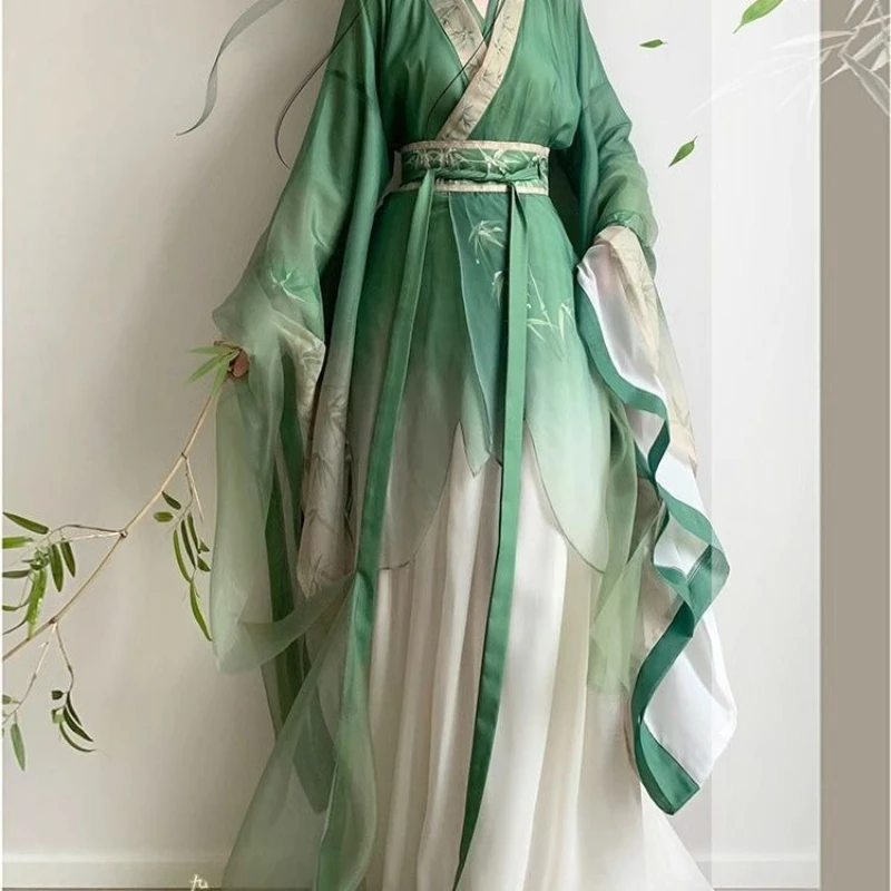 Elegant Wei Jin Dynasty Hanfu Women's Dress - Cross Collar Wide Sleeve Blouse Fairy Style Daily Wear for Spring Summer Autumn
Elegant Wei Jin Dynasty Hanfu Women's Dress - Cross Collar Wide Sleeve Blouse Fairy Style Daily Wear for Spring Summer Autumn