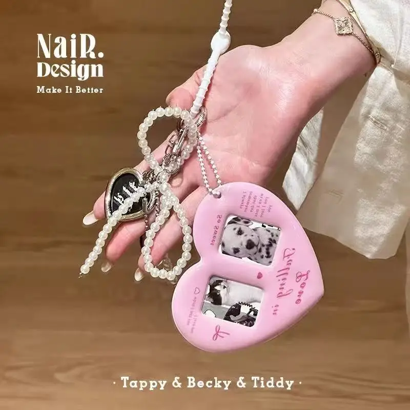 Adorable Lovely Cute Pink Fashion Keychain with Pearl Chain Heart Pendant Photo Frame handbag CharmTrendy Decoration Accessory
Adorable Lovely Cute Pink Fashion Keychain with Pearl Chain Heart Pendant Photo Frame handbag CharmTrendy Decoration Accessory