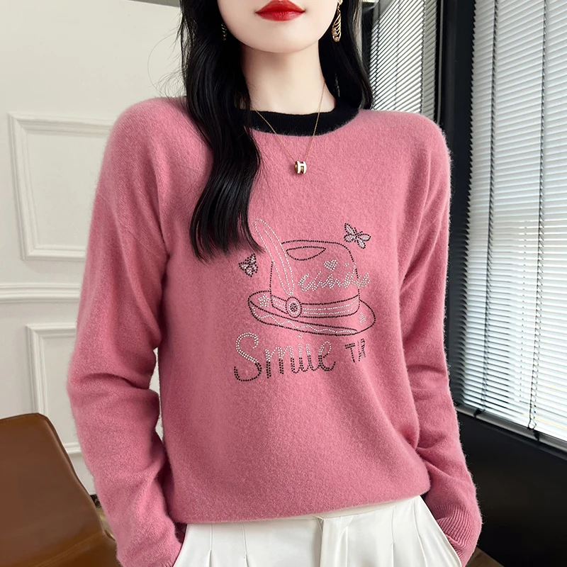 Autumn And Winter Color Matching Round Neck 100% Pure Wool Women's Long-Sleeved Knitted Loose Bottoming Shirt Sweater
Autumn And Winter Color Matching Round Neck 100% Pure Wool Women's Long-Sleeved Knitted Loose Bottoming Shirt Sweater