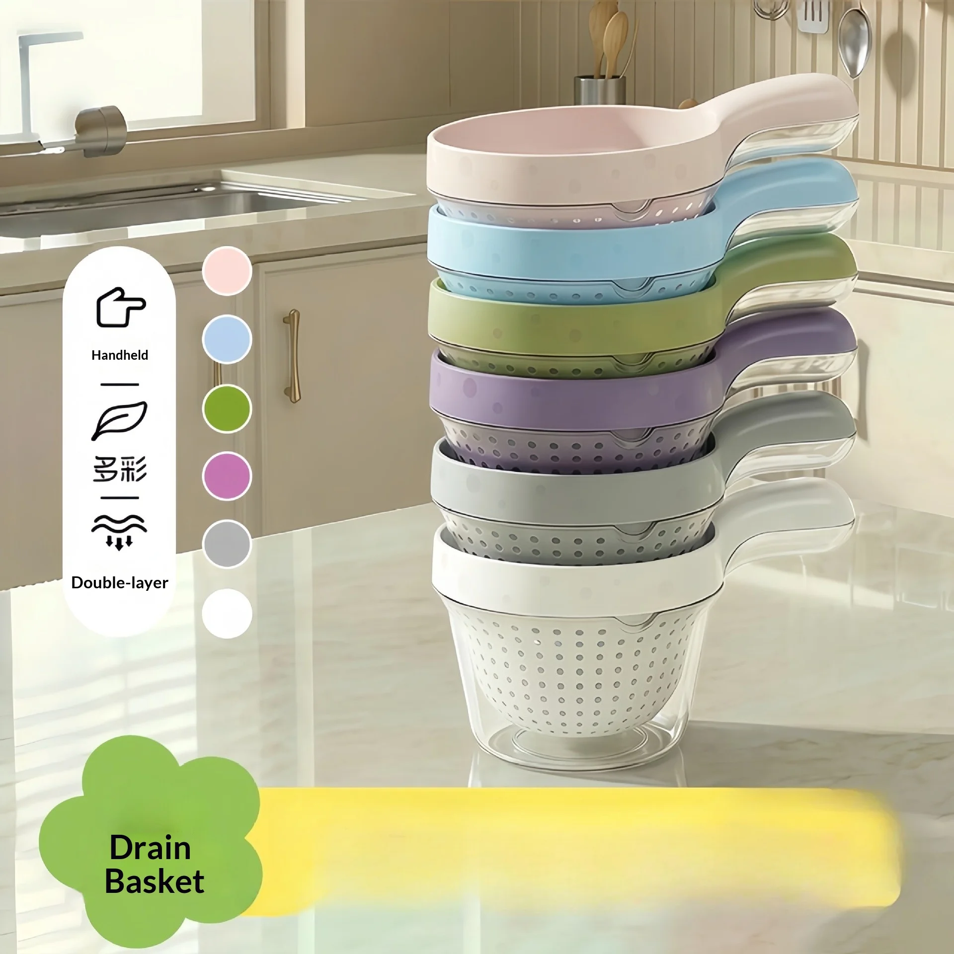 Hangable Sink Drain Basket Household Kitchen Sink Separator Food Residue Filter Basket Fruit Wash Filter Baskets
Hangable Sink Drain Basket Household Kitchen Sink Separator Food Residue Filter Basket Fruit Wash Filter Baskets