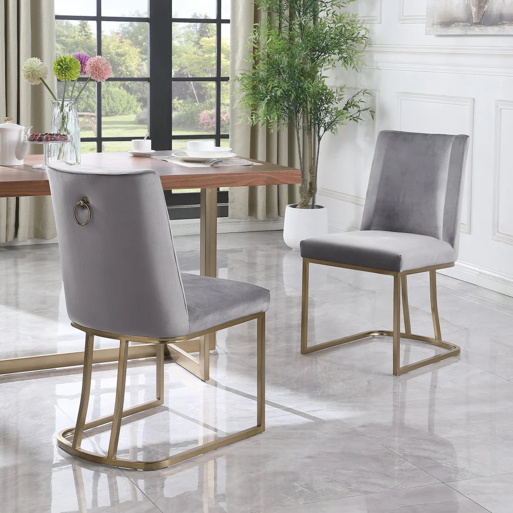 Bar Stools Dining Chairs,Velvet Upolstered Side Chair,Gold Metal Legs (Set of 2) - Gray Stool Chair Counter Stool for Kitchen US
Bar Stools Dining Chairs,Velvet Upolstered Side Chair,Gold Metal Legs (Set of 2) - Gray Stool Chair Counter Stool for Kitchen US
