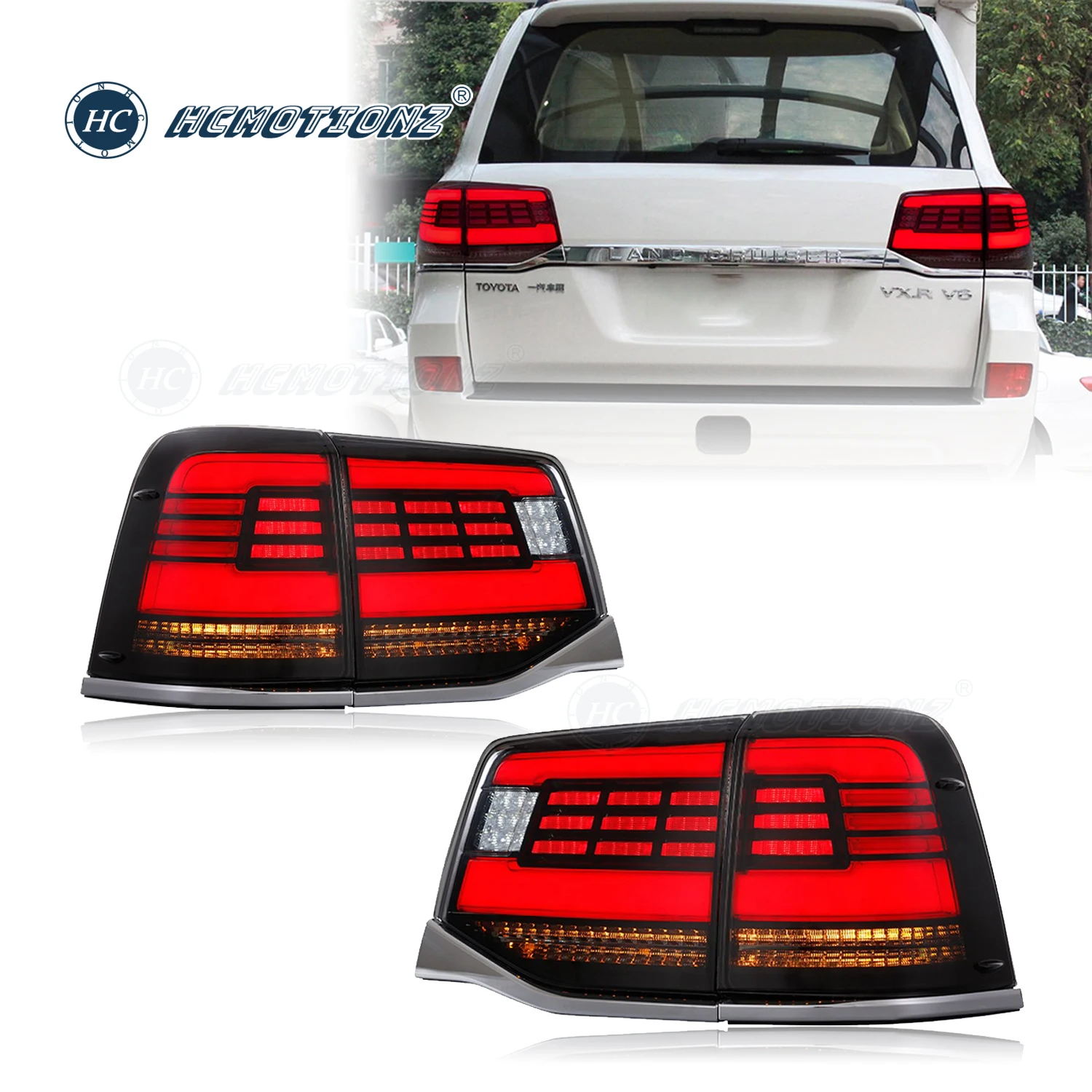 HCMOTIONZ LED Tail Lights for Toyota Land Cruiser 2016-2020 Start up Animation LX570 Roraima V8 J200 Assembly Lighting System
HCMOTIONZ LED Tail Lights for Toyota Land Cruiser 2016-2020 Start up Animation LX570 Roraima V8 J200 Assembly Lighting System