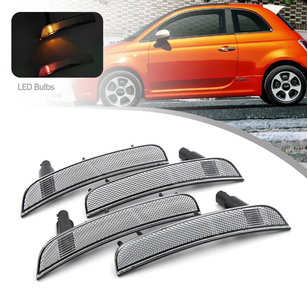 4Pc For Fiat 500 500E 2011 2012 2013 2014 2015 2016-2019 Front Amber Side Marker Blinker Red Rear Turn Signal Lamp Lights
4Pc For Fiat 500 500E 2011 2012 2013 2014 2015 2016-2019 Front Amber Side Marker Blinker Red Rear Turn Signal Lamp Lights