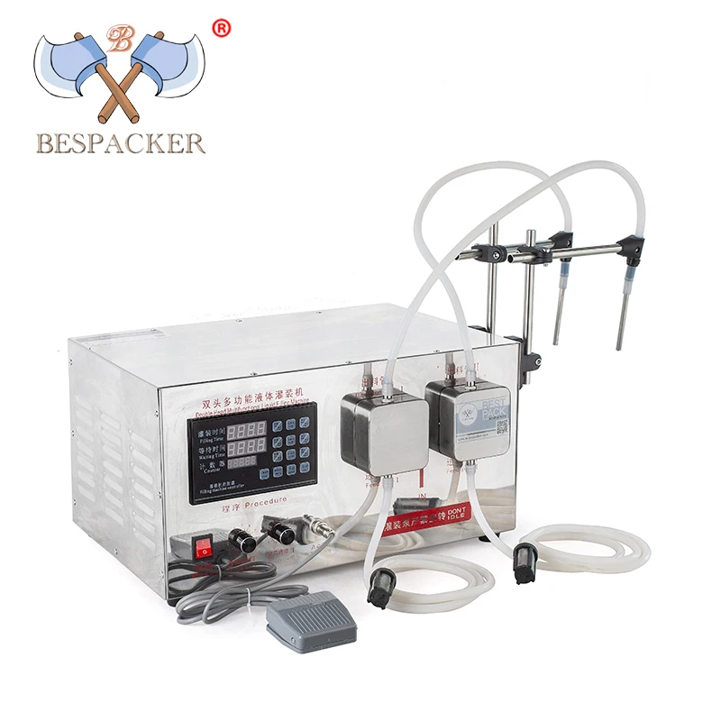 Bespacker XK-780*2 Double Head Semi-automatic Peanut Oil Filler Grease Olive Lubricating Oil Liquid Bottle Filling Machine
Bespacker XK-780*2 Double Head Semi-automatic Peanut Oil Filler Grease Olive Lubricating Oil Liquid Bottle Filling Machine