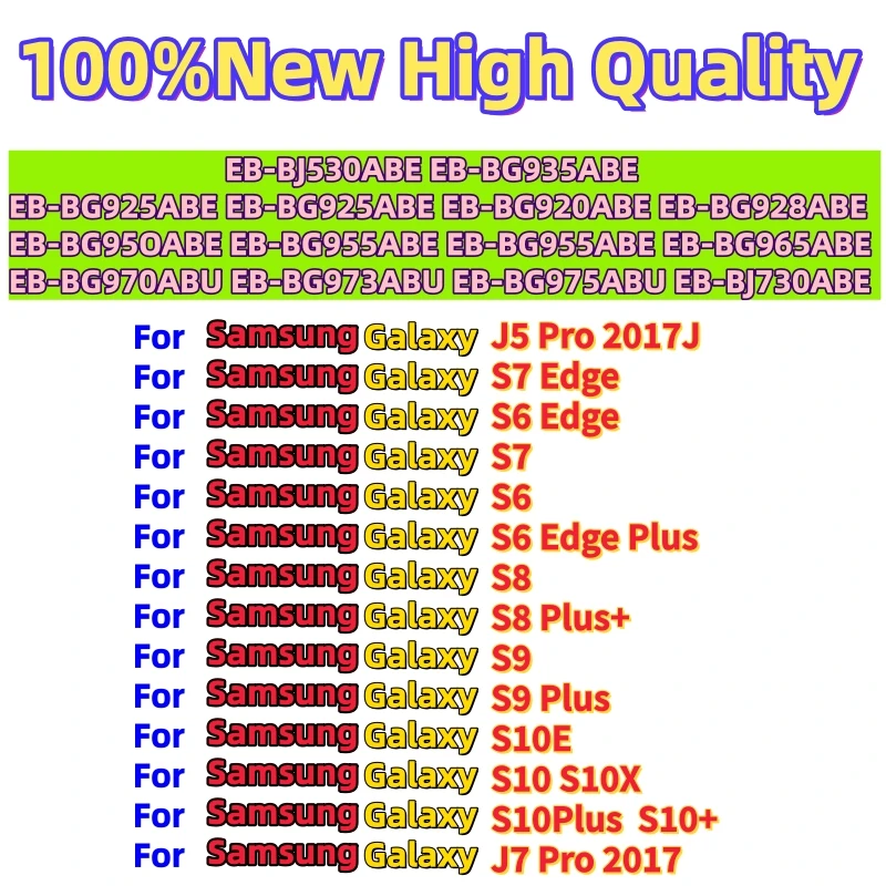 100%New High quality For Samsung Galaxy S6 S6 Edge/Plus S7 S7 Edge S8 S8 Plus+ S9 S9 Plus S10 S10E S10 Plus J5 Pro J7 Pro
100%New High quality For Samsung Galaxy S6 S6 Edge/Plus S7 S7 Edge S8 S8 Plus+ S9 S9 Plus S10 S10E S10 Plus J5 Pro J7 Pro
