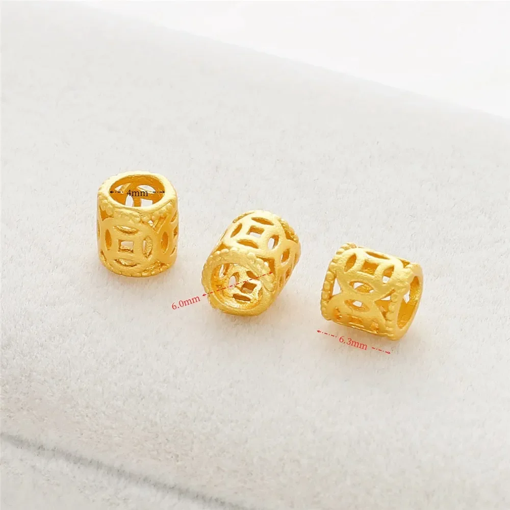 18K Sand Gold Color Copper Coin Hollow Large Hole Bucket Bead Partition DIY Handmade Bracelet Necklace Bead Jewelry Accessories
18K Sand Gold Color Copper Coin Hollow Large Hole Bucket Bead Partition DIY Handmade Bracelet Necklace Bead Jewelry Accessories