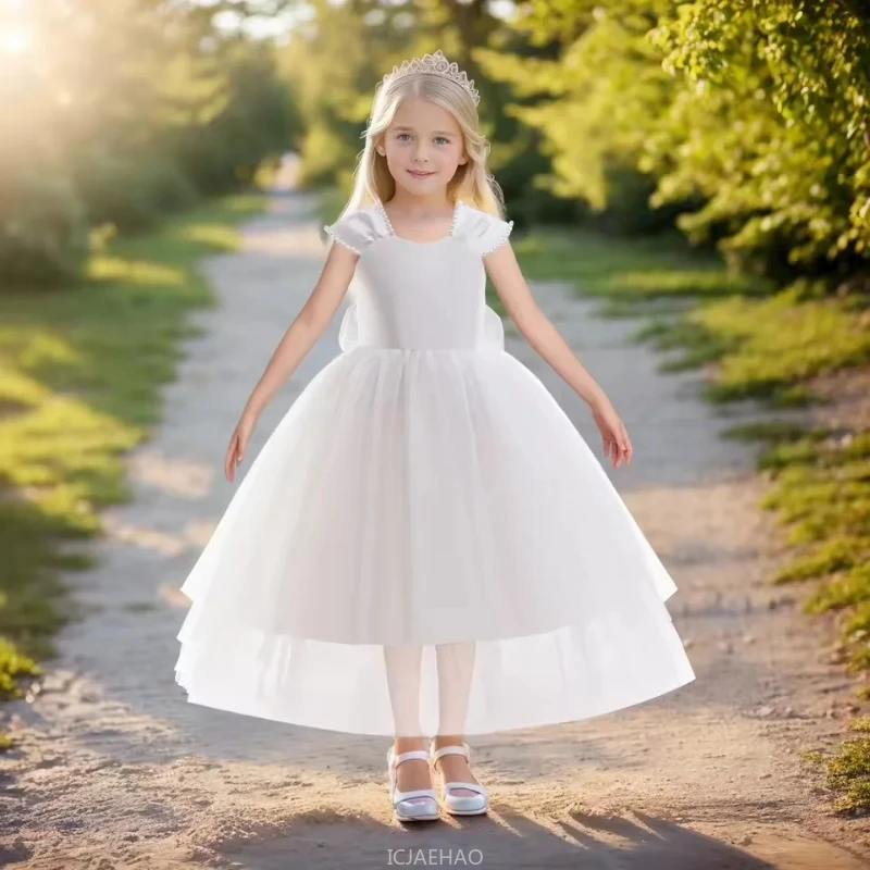 2025 White Pearl Sleeveless French Tutu Gown Kids Wedding Flower Girl Dress Costume Children Dresses Long Princess Outfits
2025 White Pearl Sleeveless French Tutu Gown Kids Wedding Flower Girl Dress Costume Children Dresses Long Princess Outfits