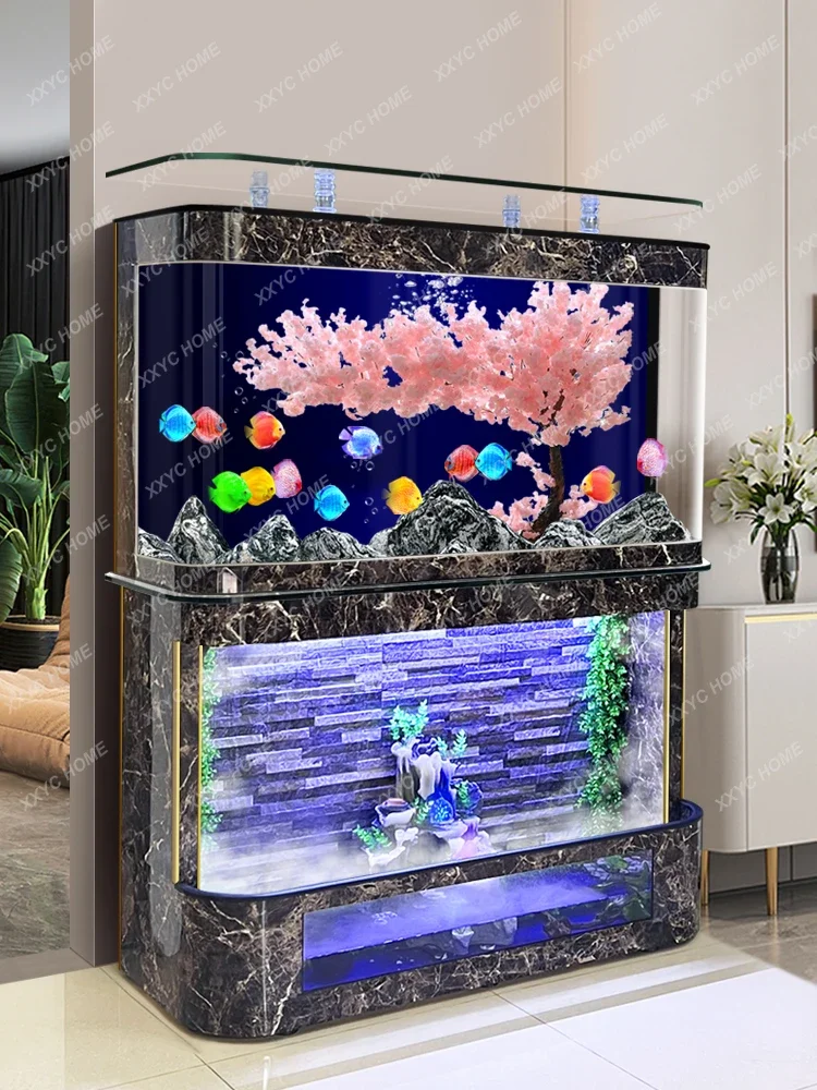Water Curtain Wall Living Room Fish Tank Medium and Large Vertical Glass Ecological Household Aquarium
Water Curtain Wall Living Room Fish Tank Medium and Large Vertical Glass Ecological Household Aquarium