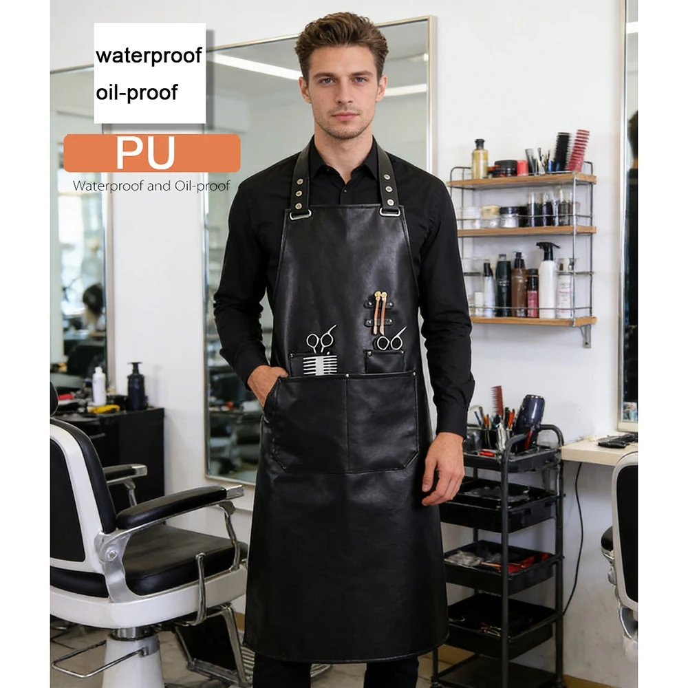 PU Soft Leather Apron Barber's Barbecue Gardening Painting Apron Waterproof Oil Resistant Kitchen Overtime Work Clothes Apron
PU Soft Leather Apron Barber's Barbecue Gardening Painting Apron Waterproof Oil Resistant Kitchen Overtime Work Clothes Apron