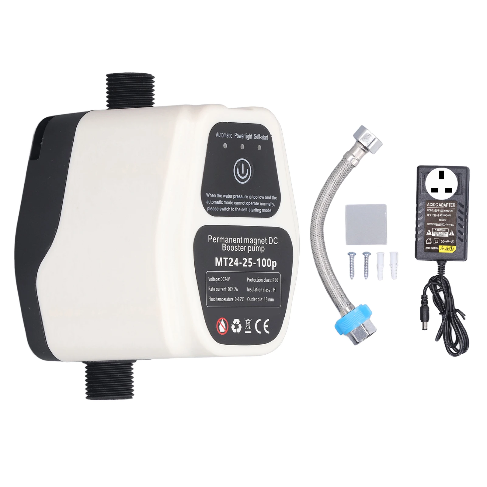 Full Automatic Intelligent Sensing Quiet Water Pressure Boost Pump 100‑240V Booster Pump 100W 24V 25L
Full Automatic Intelligent Sensing Quiet Water Pressure Boost Pump 100‑240V Booster Pump 100W 24V 25L