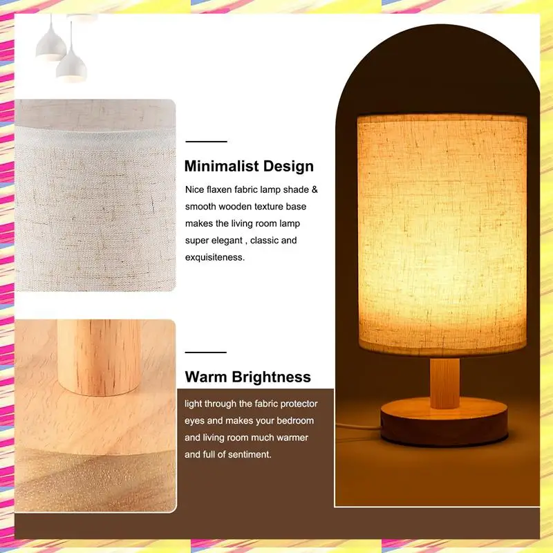 ABJJ DC5V Round Bedside Table Lamp Nightstand Lamp With Fabric Shade And Solid Wood For Bedroom, Living Room Modern Office
ABJJ DC5V Round Bedside Table Lamp Nightstand Lamp With Fabric Shade And Solid Wood For Bedroom, Living Room Modern Office