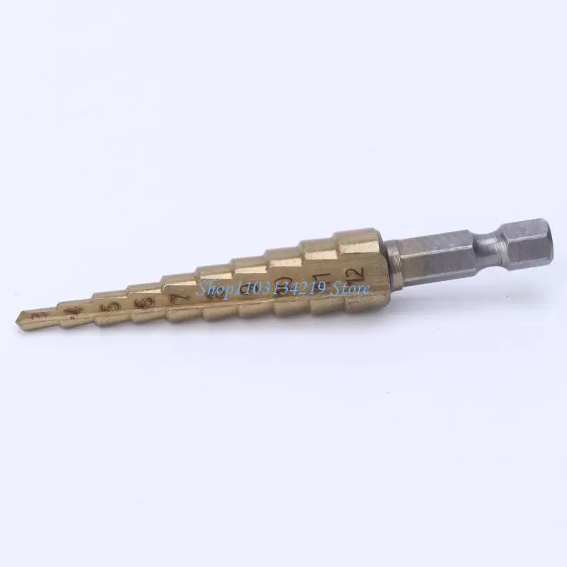 N5KC HSS Titanium-Coated Step Drill Set 1/4" shank 3-12mm cutting tool Reamer
N5KC HSS Titanium-Coated Step Drill Set 1/4" shank 3-12mm cutting tool Reamer
