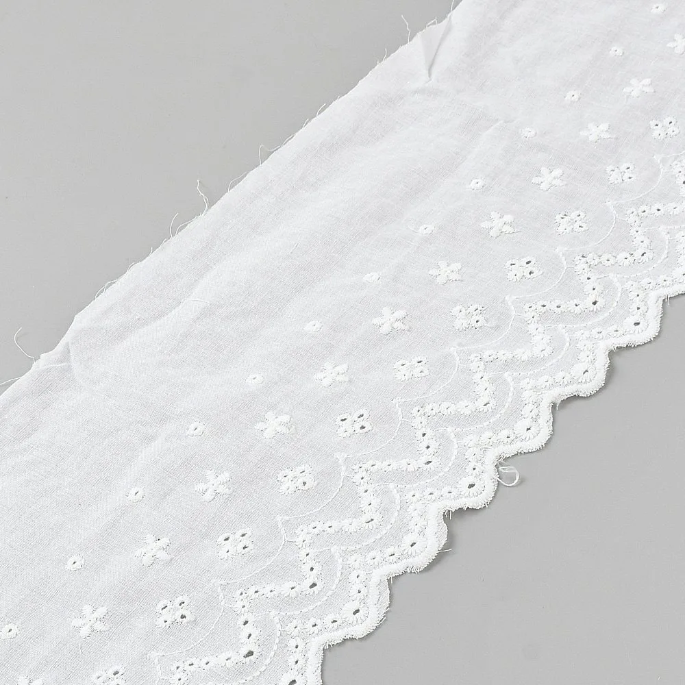 Flat Hollow Cotton Lace Trim Wavy Edged Ribbon Garment Accessories White 5-1/2 inch(140mm)
Flat Hollow Cotton Lace Trim Wavy Edged Ribbon Garment Accessories White 5-1/2 inch(140mm)