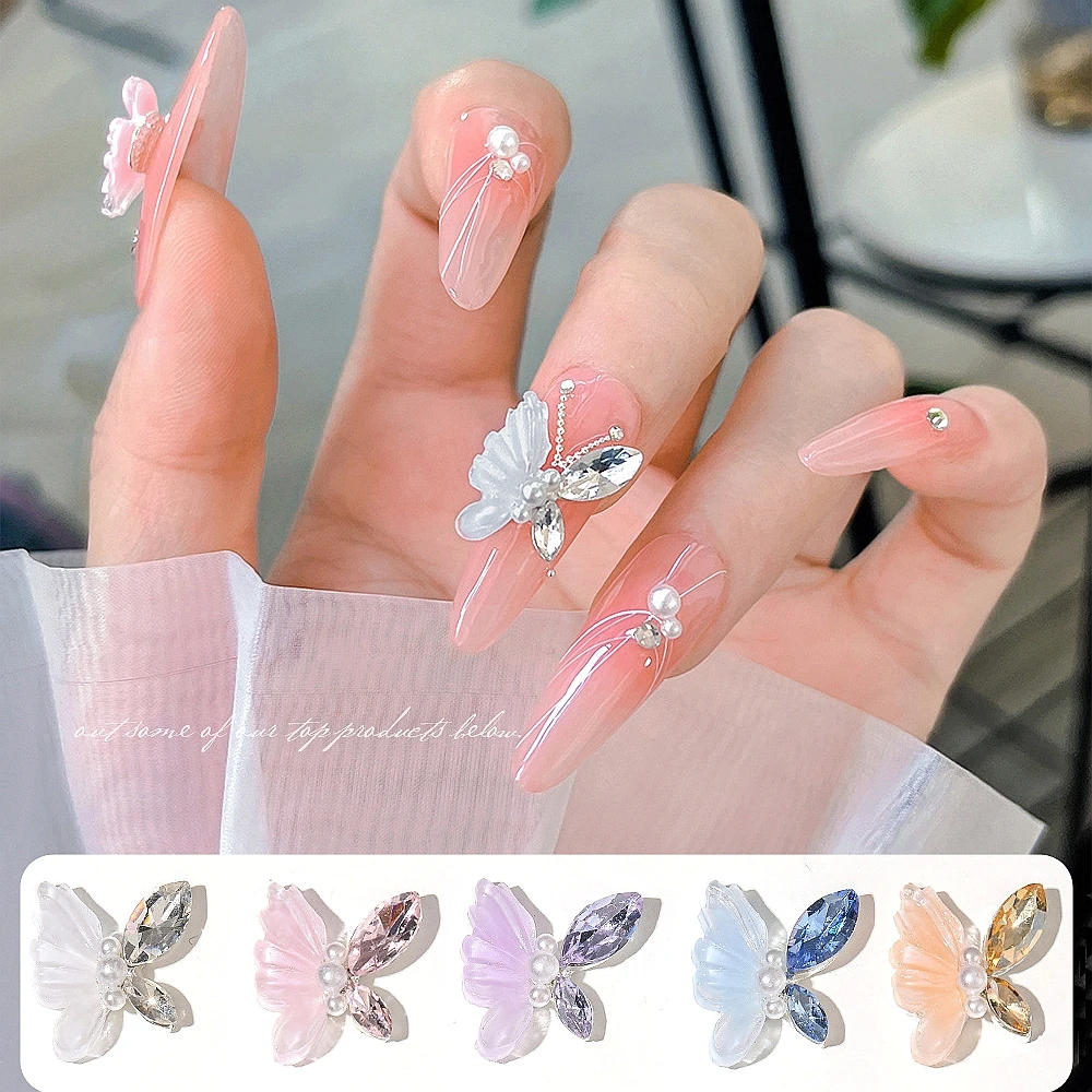10PCS 3D Luxury Alloy Butterfly Nail Art Charms Supplies Crystal Pearl Rhinestone Accessories Parts For Nail Decoration Material
10PCS 3D Luxury Alloy Butterfly Nail Art Charms Supplies Crystal Pearl Rhinestone Accessories Parts For Nail Decoration Material