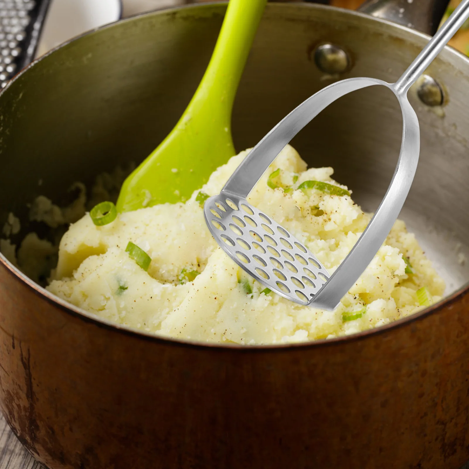 Potato Masher Stainless Steel Large Kitchen Tool Baby Food Masher Potato Ricer Veggie Gadget Set H Press Smasher Tool
Potato Masher Stainless Steel Large Kitchen Tool Baby Food Masher Potato Ricer Veggie Gadget Set H Press Smasher Tool