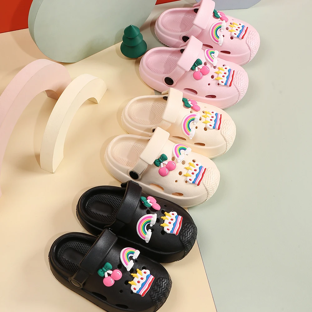 Summer Kids Sandals Soft Anti-Skid Hole Slippers Cartoon DIY Design Baby Shoes for Boys And Girls Sandy Beach Style
Summer Kids Sandals Soft Anti-Skid Hole Slippers Cartoon DIY Design Baby Shoes for Boys And Girls Sandy Beach Style