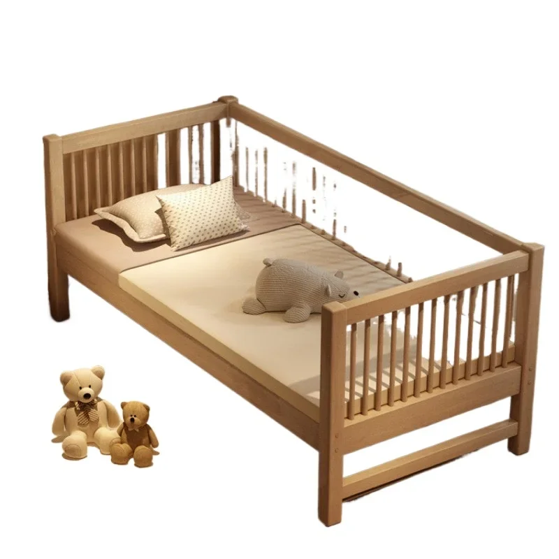 Environmentally friendly solid wood, with guardrail, queen bed, widened bedside bed
Environmentally friendly solid wood, with guardrail, queen bed, widened bedside bed