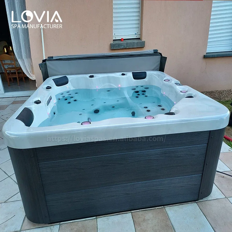 Hot Sale 6 Person Outdoor Hot Tub Air Jetted Massage Bathtub Deep Soaking Spa Tub for Garden
Hot Sale 6 Person Outdoor Hot Tub Air Jetted Massage Bathtub Deep Soaking Spa Tub for Garden