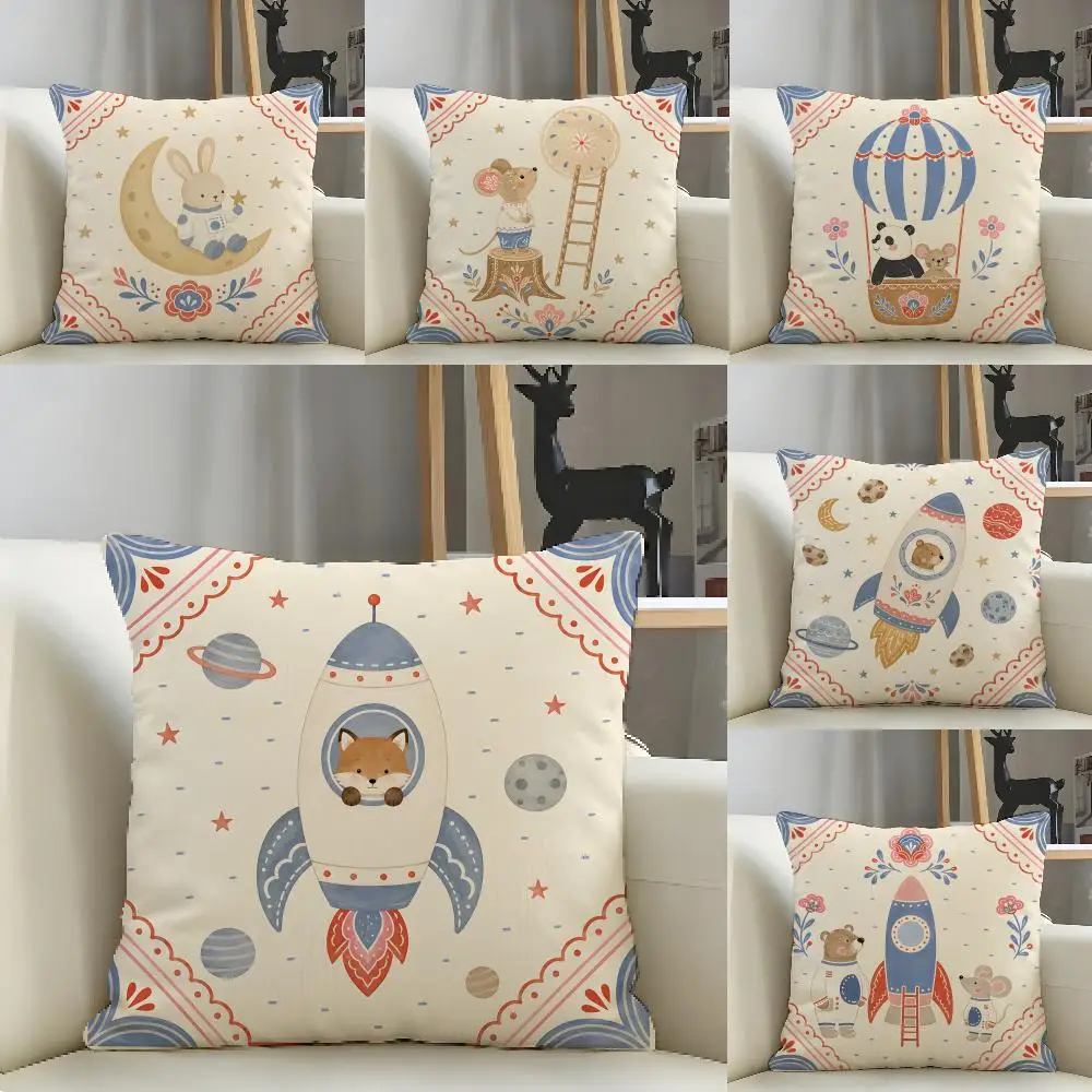 Boho Cartoon Kids Bear Panda Balloon Plane Cushion Cover Natural Linen Organic Fabric Double-Sided Printing Breathable For Decor
Boho Cartoon Kids Bear Panda Balloon Plane Cushion Cover Natural Linen Organic Fabric Double-Sided Printing Breathable For Decor