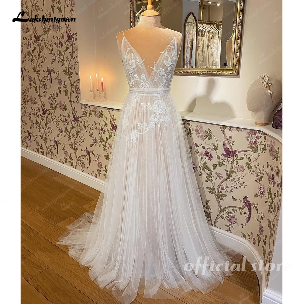 Lakshmigown Summer Boho Champagne A Line Wedding Dress 2025 Spaghetti Straps Bridal Boho Wedding Gowns Customized
Lakshmigown Summer Boho Champagne A Line Wedding Dress 2025 Spaghetti Straps Bridal Boho Wedding Gowns Customized