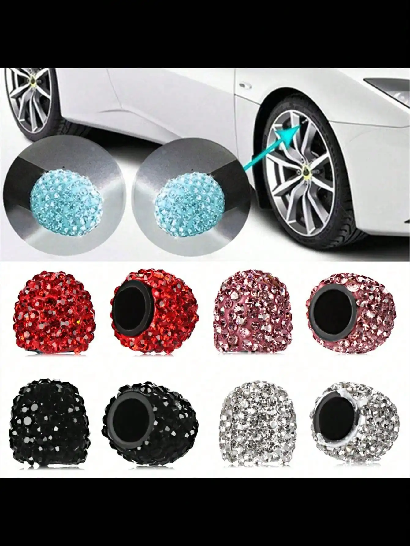 4Pcs Valve Cap with Diamonds, Full Diamond Valve Core Cap, Car Diamond Clay Valve Cap, Creative Valve Cap with Diamonds, Modified Valve Core Cap, Valve Cover, Valve Cap, Valve Valve Cap, Valve Core
4Pcs Valve Cap with Diamonds, Full Diamond Valve Core Cap, Car Diamond Clay Valve Cap, Creative Valve Cap with Diamonds, Modified Valve Core Cap, Valve Cover, Valve Cap, Valve Valve Cap, Valve Core